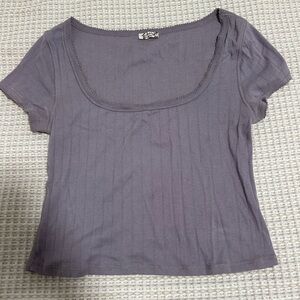 Free people pointelle baby tee size large
